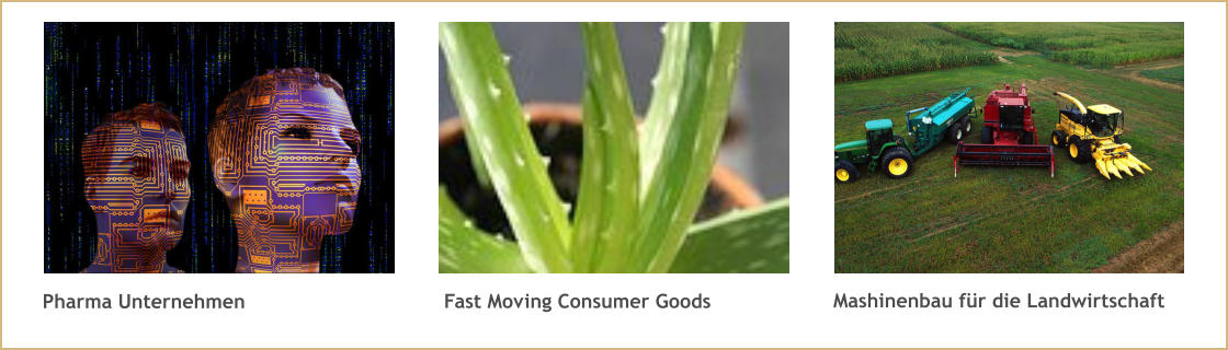 Pharma Unternehmen   Fast Moving Consumer Goods Mashinenbau fr die Landwirtschaft